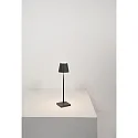 Zafferano Batteri bordlampe POLDINA MICRO IP65, mørkegrå dæmpbar