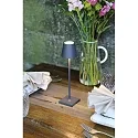 Zafferano Batteri bordlampe POLDINA MICRO IP65, mørkegrå dæmpbar