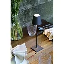 Zafferano Batteri bordlampe POLDINA MICRO IP65, mørkegrå dæmpbar