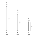 Zafferano LED Lampe PENCIL MODULO LUCE M, 98cm, IP65, med berøringsdæmper, hvid