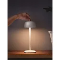 Zafferano Batteri bordlampe CIRCE IP65, hvid mat dæmpbar