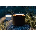 Zafferano battery table lamp PUSH-UP TAVOLO PRO cylindrical, adjustable, with diffuser IP54, dark grey, lacquered dimmable