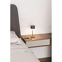 Zafferano Batteri bordlampe OLIVIA MICRO IP65, mørkegrå dæmpbar